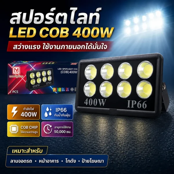 สปอร์ตไลท์ LED COB 400W - Image 2