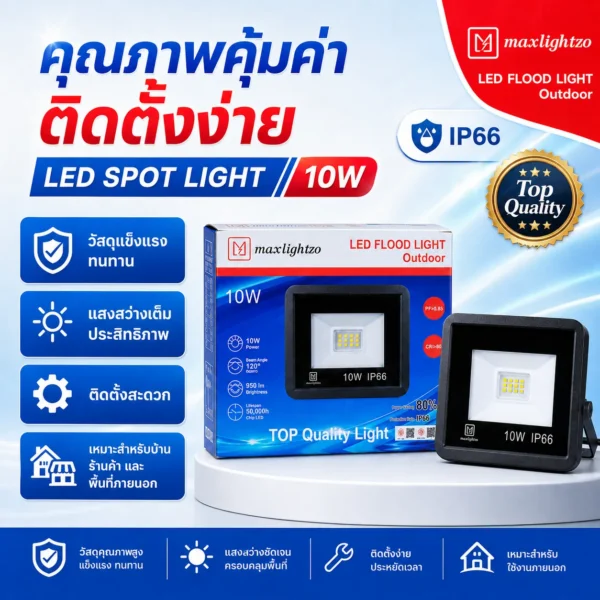 สปอร์ตไลท์ LED SPOT LIGHT 10W - Image 4