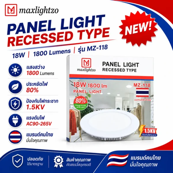 Panel Light Recessed Type 18W - Image 2