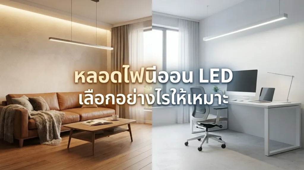 หลอดไฟนีออน LED เลือกอย่างไรให้เหมาะ